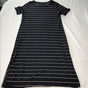 Banana Republic Factory Striped T-Shirt Maxi Dress w/ Split Hems